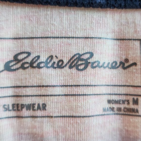 Eddie Bauer Pale Pink Henley Pajama Shirt Size Medium - Picture 8 of 16
